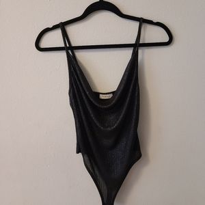 Black glittery body suit